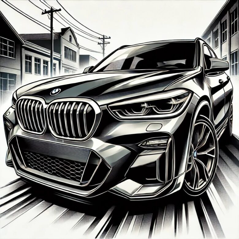 bmw x1のイラスト画像